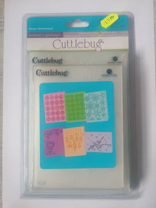 Cuttlebug embossing folders x 6 Winter wonderland