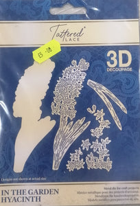 Tattered lace 3D decoupage die In the garden hyacinth