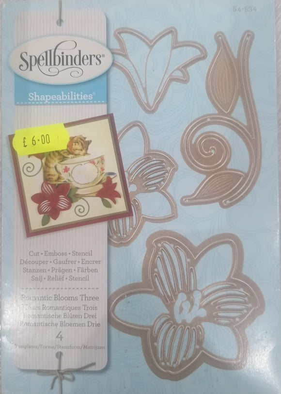 Spellbinders shapeabilities die Romantic blooms three