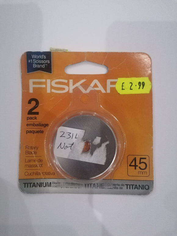 Fiskars 2 pack Rotary blade 45mm