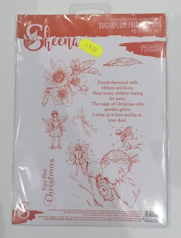 Sheena A5 stamp set Night before Christmas Sugarplum fairy dreams