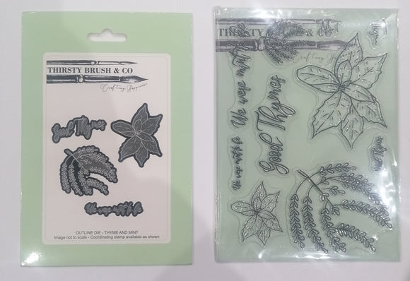 Thirsty brush & Co stamp and die set