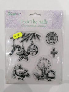 Be Creative Deck the halls Clear stamp set