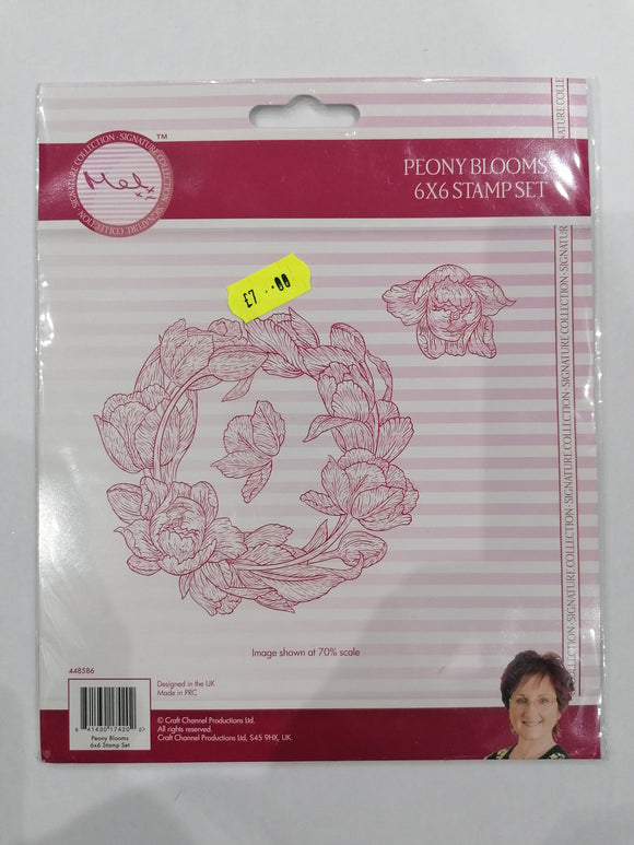 Mel Signature collection Stamp set Peony Blooms