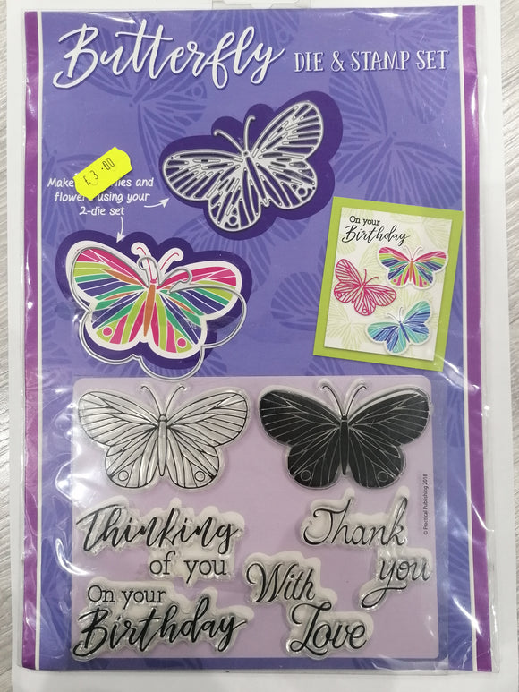 Practical publishing Butterfly Die & stamp set