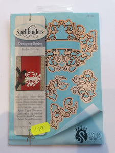 Spellbinders Designer series Rebel rose Rebel tag & elements