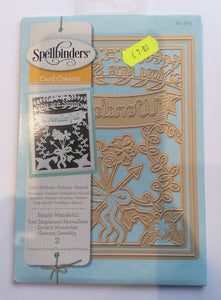 Spellbinders card creator Simply wonderful