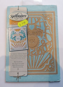 Spellbinders Card creator die My sunshine