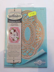 Spellbinders die Chantilly paper lace Hannah Elise layering frame small