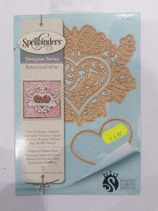 Spellbinders designer series die Botanical bliss botanical heart pair