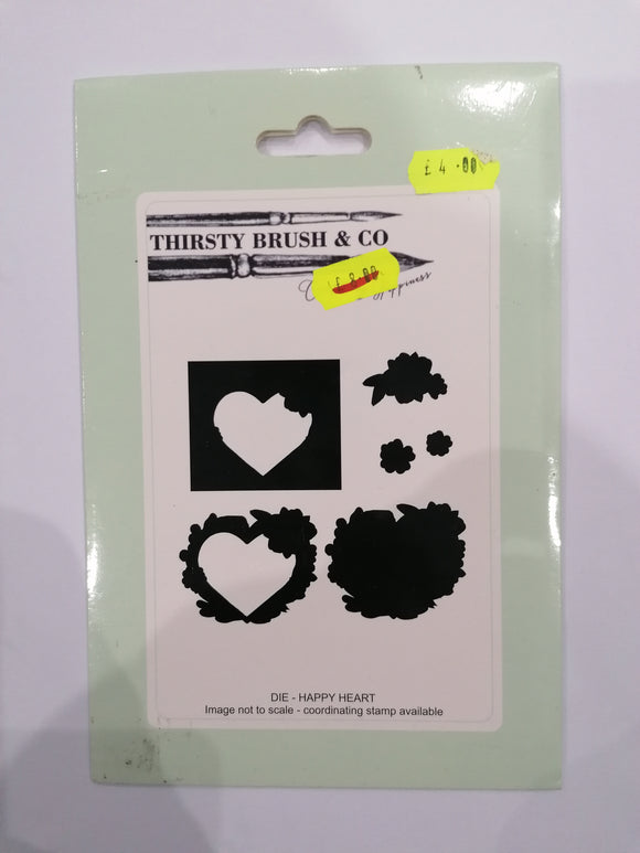 Thirsty brush & Co die HAPPY HEART