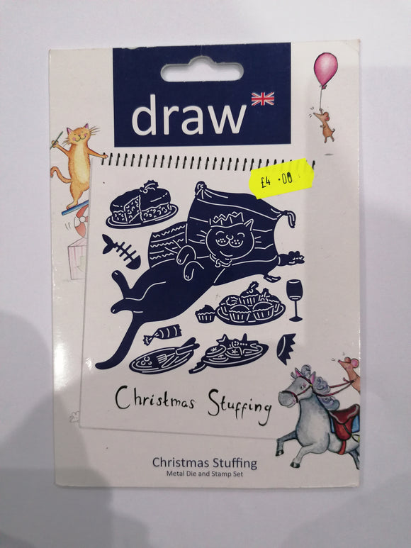 Draw stamp & die set Christmas stuffing