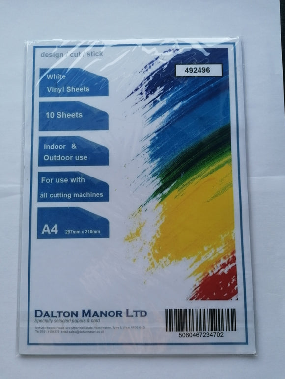 Dalton Manor A4 Vinyl sheets WHITE