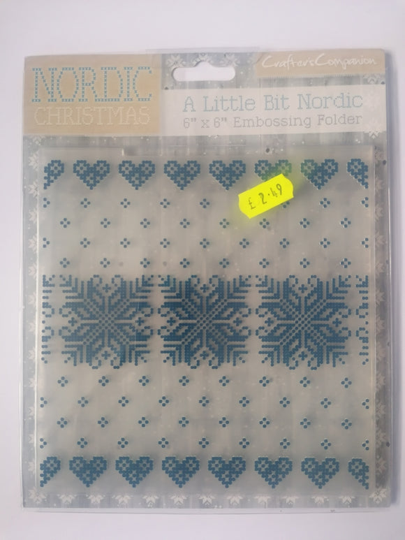 Crafters companion Nordic Christmas embossing folder A little bit nordic