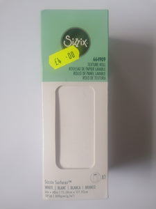 Sizzix texture roll White 6in x 48in