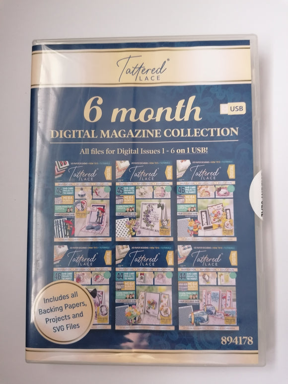 Tattered lace USB 6 Month digital magazine collection