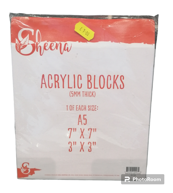 Sheena Acrylic Blocks pk 3