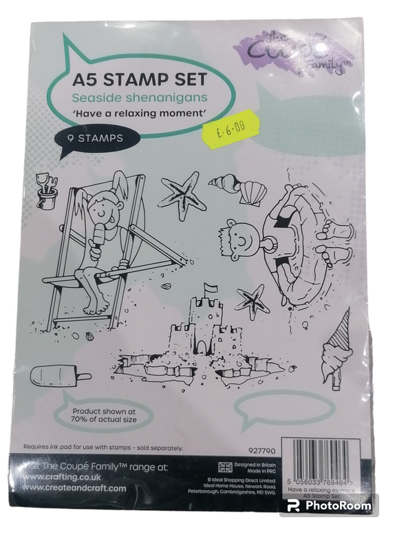 The coupe family A5 stamp set Have a relaxing moment