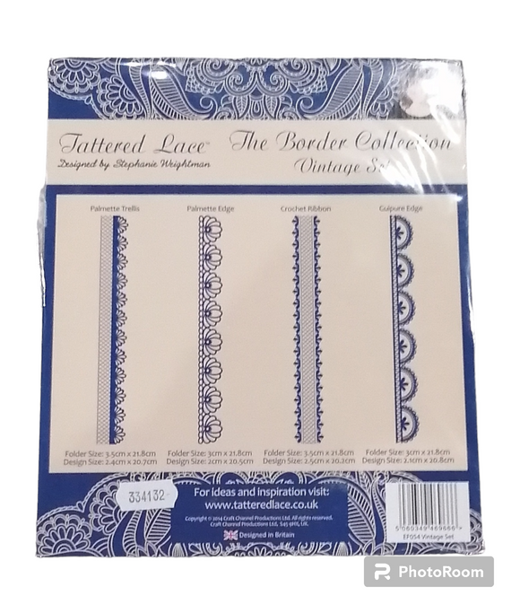 Tattered Lace embossing folders The border collection Vintage set