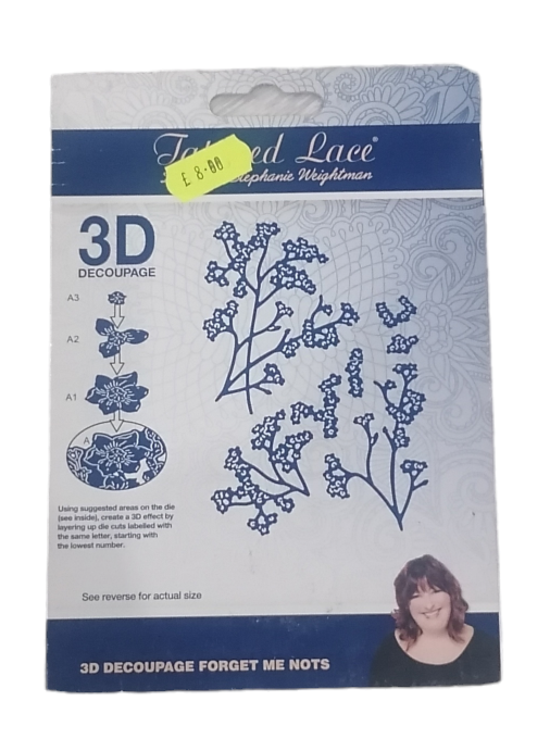 Tattered Lace die 3D decoupage forget me nots
