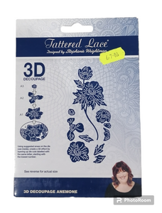 Tattered Lace die 3D decoupage Anemone