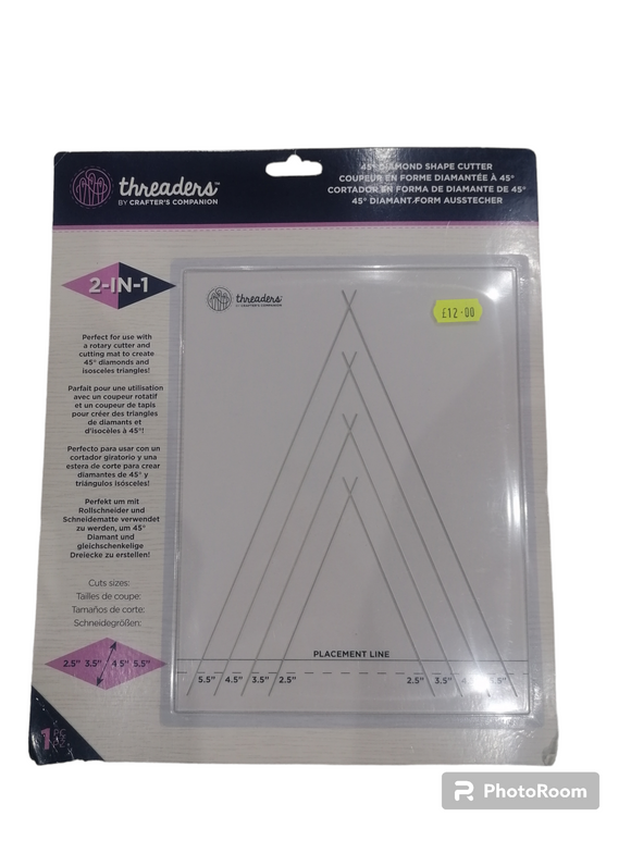 Threaders by crafters companion - 45° Diamond Shape Cutter