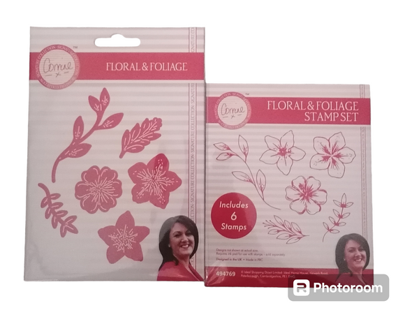 Signature collection by Corrine stamp & die set Floral and foliage