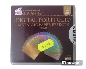 Click Print Go Digital Portfolio Metallic Paper Effects Vol 14