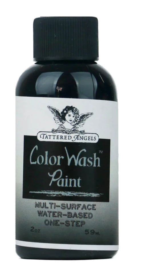 Tattered Lace color wash paint black velvet