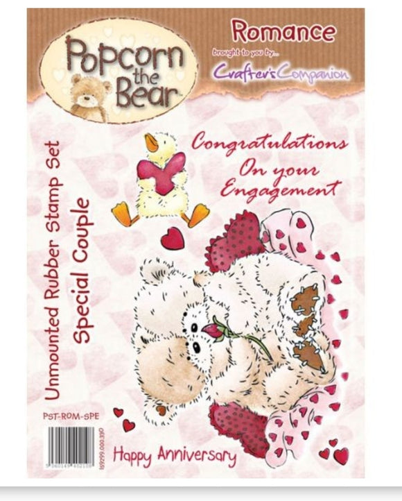 Crafters companion rubber stamp ROMANCE