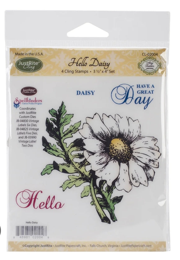 Justrite cling stamp Hello Daisy