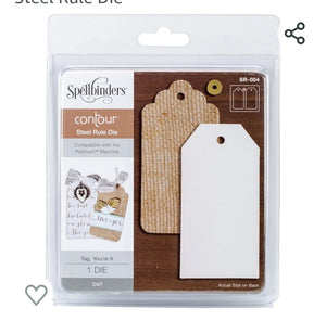 Spellbinders contour steel rule die Tag, you're it