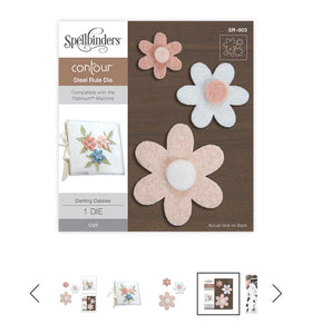 Spellbinders contour steel rule die Darling Daisies