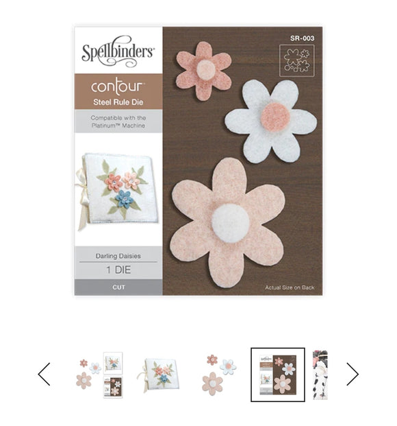 Spellbinders contour steel rule die Darling Daisies