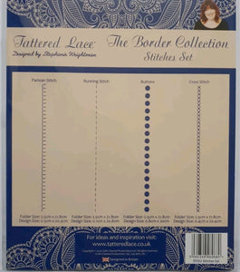 Tattered Lace embossing folders The border collection stitches set