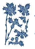 Tattered Lace die 3D decoupage cornflower