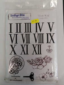 Indigoblu A5 stamp Clock work