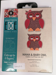 Crafters Edge fabric die Mama & baby owl