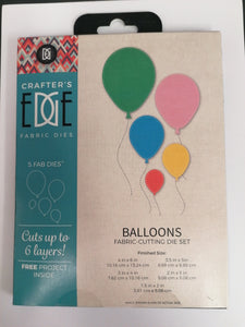 Crafter edge fabric die Balloons