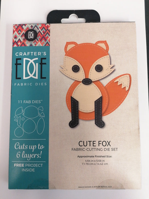 Crafters Edge fabric die Cute fox