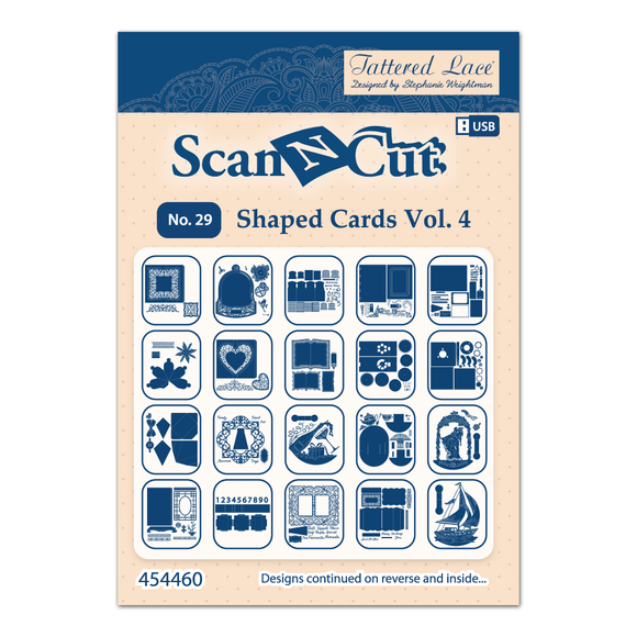 Tattered lace scan n cut USB No 29: Shaped Cards Vol 4