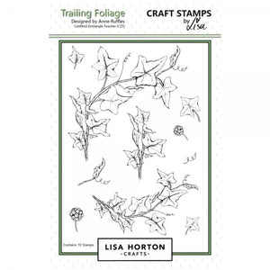 Lisa Horton crafts A5 Stamp TRAILING FOLIAGE