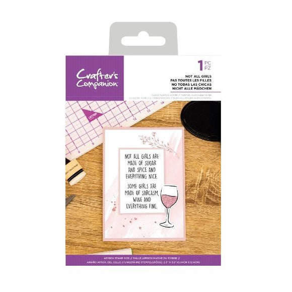 Crafters companion stamp NOT ALL GIRLS