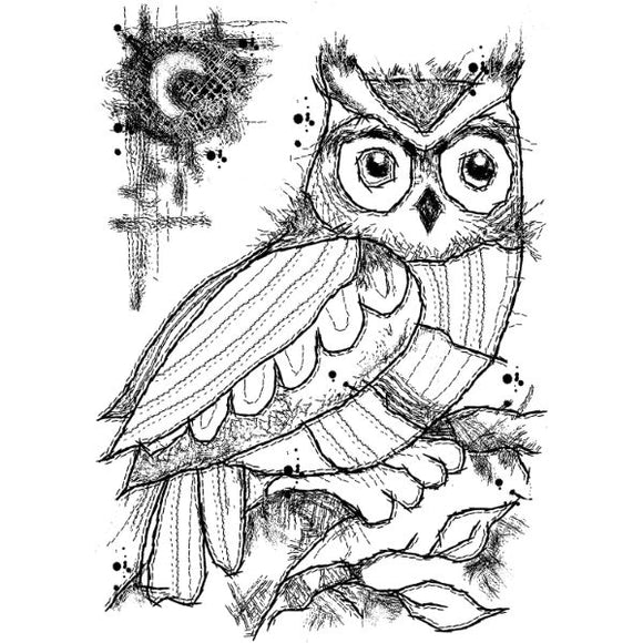 Woodware craft collection clear stamp Midnight owl