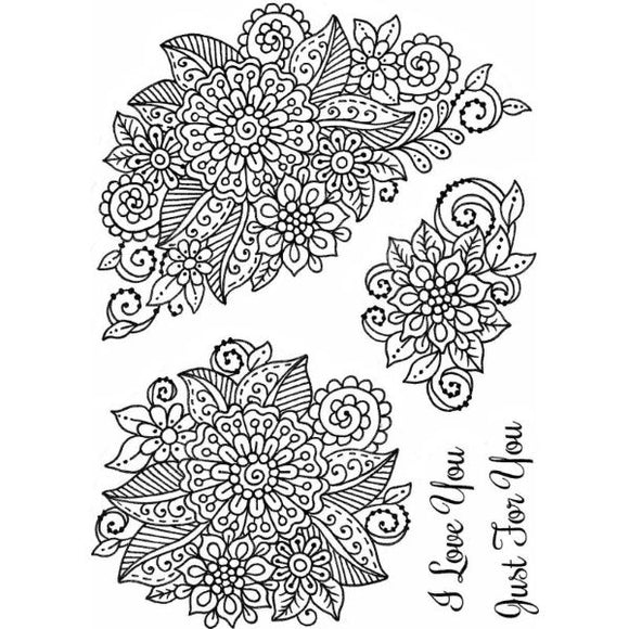 Sweet dixie stamp Fantasy floral motifs