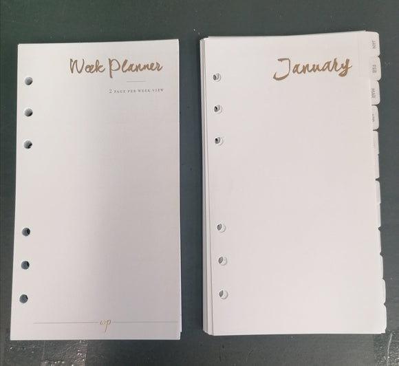 Webster's pages calender blanks & week planner