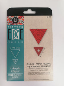 Crafters Edge fabric die English paper piercing equilateral triangle