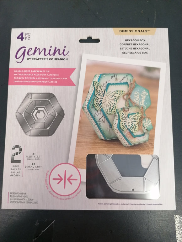 Gemini hexagon box die