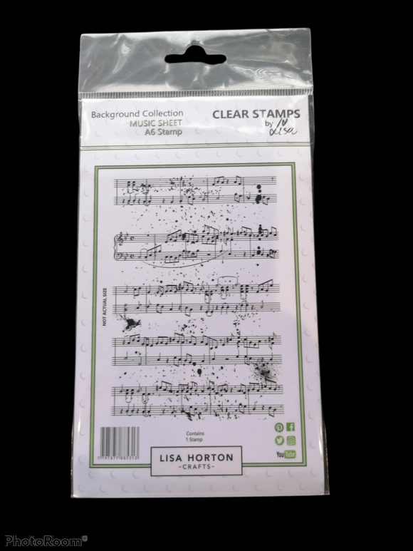 Lisa Horton clear stamp Music sheet