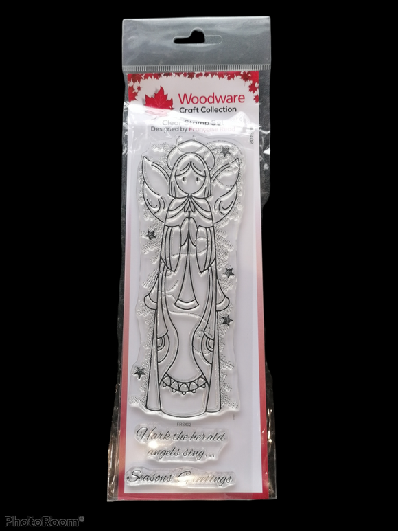 Woodware craft collection clear stamp set Celestial Angel